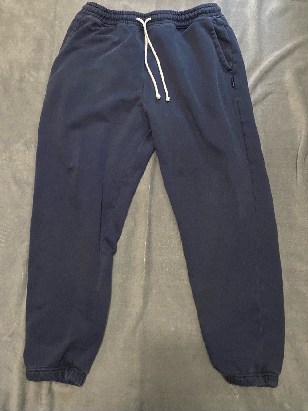 American Eagle Men’s Joggers Sweatpants Heavyweight Size Large Blue Drawstring
